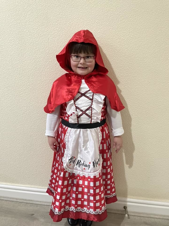 Laura Edwards: Ava, five, as Little Red Riding Hood.
