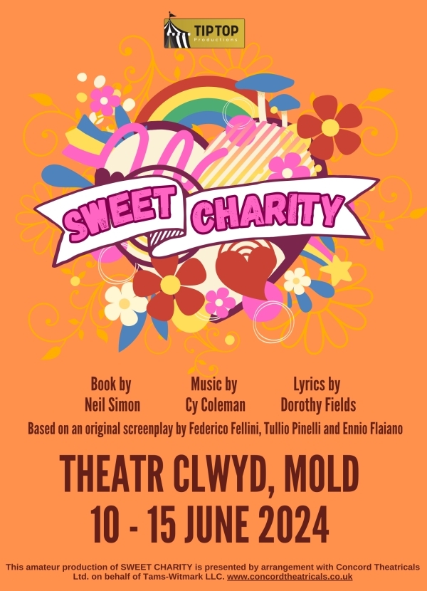 Sweet Charity, to be staged by Tip Top Productions at Theatr Clwyd in June.