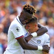 Chelsea's Mason Mount (right) celebrates scoring his side's second goal of the game with Tammy Abraham during the Premier League match at Carrow Road, Norwich. PRESS ASSOCIATION Photo. Picture date: Saturday August 24, 2019. See PA story SOCCER