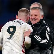 Sheffield United manager Chris Wilder (right) celebrates with Oliver McBurnie after the final whistle during the Premier League match at Selhurst Park, London. PA Photo. Picture date: Saturday February 1, 2020. See PA story SOCCER Palace. Photo credit