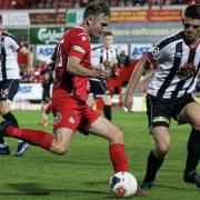 NEW SIGNING: Ben Barratt, pictured in action for Druids against Wrexham. Picture: ROBERT STEAD