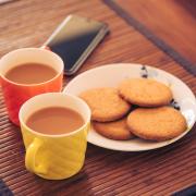 Picture of cup of tea and biscuits