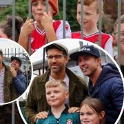 Ryan Reynolds and Rob McElhenney meet fans at The Racecourse in Wrexham. Photos by Wrexham AFC club photographer Gemma Thomas