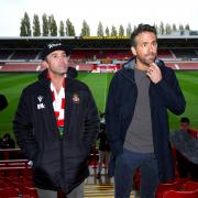 Wrexham AFC co-chairmen Rob McElhenney and Ryan Reynolds.
