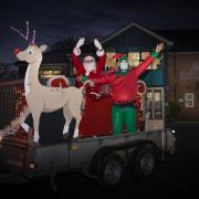 Santa at Pendine Park Summerhill to turn on the Christmas lights. Picture Mandy Jones
