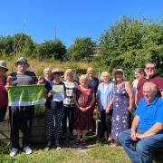 The Plas Pentwyn Community Gardening Group along with Cllr Krista Childs, Cllr Anthony Wedlake and MS Carolyn Thomas.