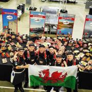 The Craft Butchery Team Wales flying the flag after completing the competition.