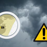 Almost all of Flintshire will be affected by the weather warning on Wednesday, October 2 (Met Office/Canva)