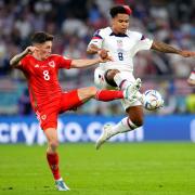 WARNING: Wales’ Harry Wilson pictured in action against USA