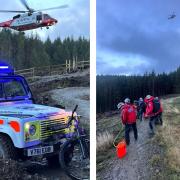 Injured mountain biker in Llandegla Forest taken to hospital via helicopter