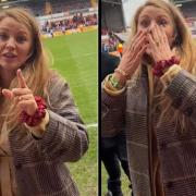 Blake Lively hilariously responded to a fan at the Racecourse on Sunday.