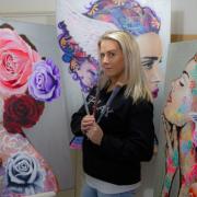 Flintshire artist Abby Browne will exhibit her work at her Wrexham studio.