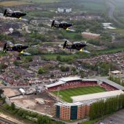 The flypast in action on Saturday, May 6.