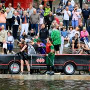 The Harkers Batmobile at Chester Raft Race. (images - Welshie Dale via Camera Club)