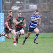 AT THE DOUBLE: Wrexham’s Olly Dodd grabbed two tries at Pwllheli