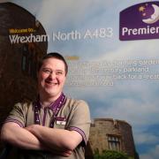 James Lewis is celebrating five years of working at Wrexham's Premier Inn.