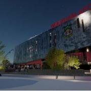 Impression of how Wrexham AFC's new Kop stand will look
