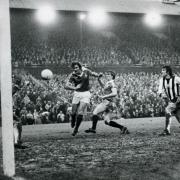 Dixie McNeil scores for Wrexham against Newcastle in 1978