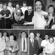 Snooker league players from the Leader archives.