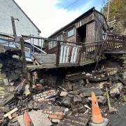Subsidence at Patricia Wynne's home in Moss Valley
