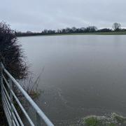 Recent flooding at the proposed development site off Ruthin Road in Wrexham.