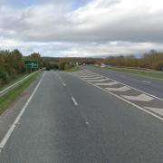 The A483 Croesfoel junction.