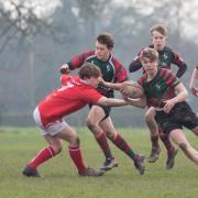 Action from Wrexham U15s' 43-42 win over Whitchurch