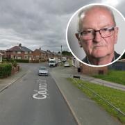 Council Street in Llay (Google) and, inset, Cllr Bryan Apsley (WCBC)