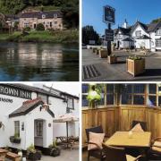 Top left to bottom right: The Boat, The Golden Lion, The Crown Inn and Pen Y Bont.