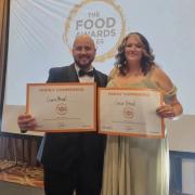 Luke and Jamie-Lee Anderson of Mold's Cravin' at last years Food Awards Wales finals.