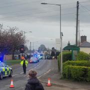 The scene of the incident in Hawarden on Thursday.