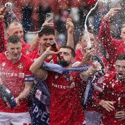 Wrexham celebrate winning promotion