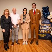Matt and Sian Pyne with F Jones Initiative awards judges Rhys Lloyd and Humphrey Ker.