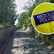 Summerhill Road (Google) and, inset, a police jacket