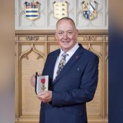 Former HMB Berwyn Governor, Nick Leader with his OBE