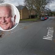 Norman Road (Google) and, inset, Cllr Rogers (WCBC)