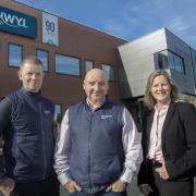 Phil Dolan (centre)who has been promoted to chief operating officer with Mat Anwyl and Lucy Wasdell.