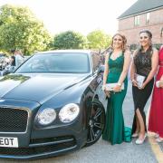 Tasha Edwards, Lauren Hodges and Chloe Crewe.Ysgol Clywedog Prom.Grosvenor Pulford 2nd July 2018..cc040718GC.