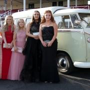 RM060718p.Chester Racecourse.Argoed High School Prom.Chloe Willaby, Grace Ploughman, Sophie Jones, Charlotte Martin and Amy Morris.