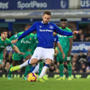 Everton's Gylfi Sigurdsson's penalty is saved during the Premier League match at Goodison Park, Liverpool. PRESS ASSOCIATION Photo. Picture date: Monday December 10, 2018. See PA story SOCCER Everton. Photo credit should read: Peter Byrne/PA