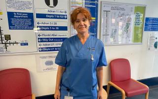 Sarah Atherton MP at Wrexham Maelor Hospital