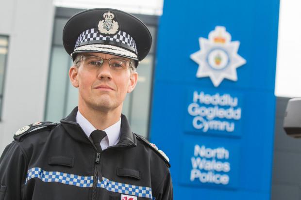 Leader invited to tour the new Eastern Division Police HQ at Llay ..cc081118B..New North Wales Police Chief Constable Carl Foulkes.