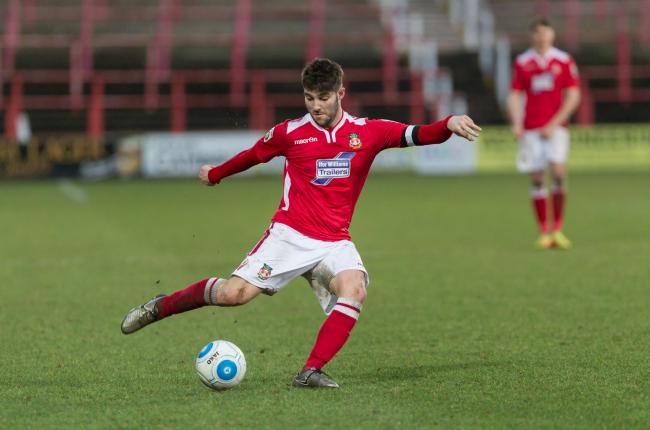 Rob Evans in action for Wrexham